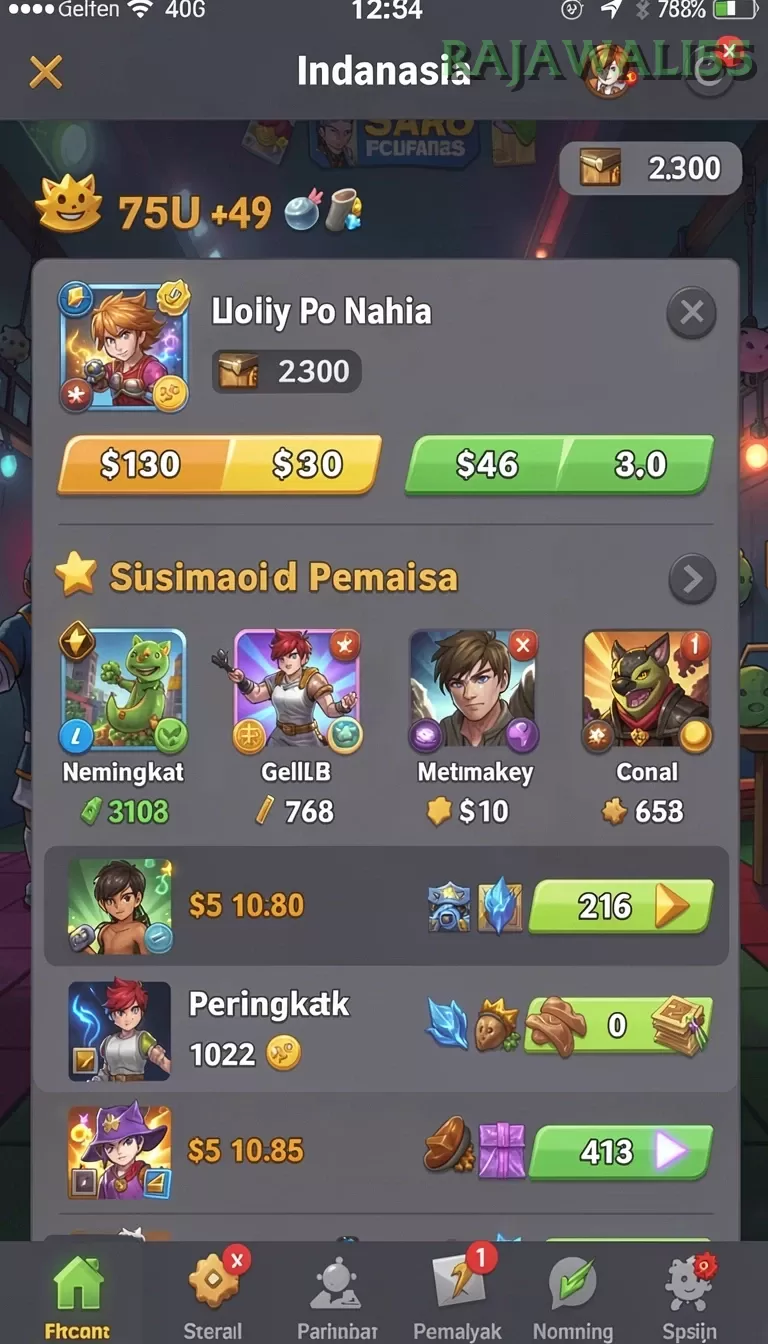 Cuplikan layar menu unduhan rajawali55 untuk perangkat Android